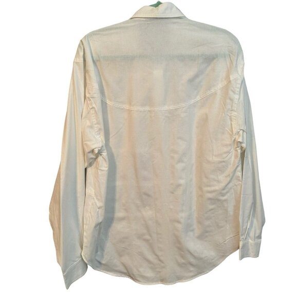 💥BOGO💥 Ol’ Paint Shirt Size L White Embroidered Button Up Women Shirt Top - Picture 2 of 13